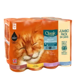 Butchers Butcher's Classic Adult Wet Cat Food Meat And Fish In Gravy Variety Pack Tins 24 X 400g