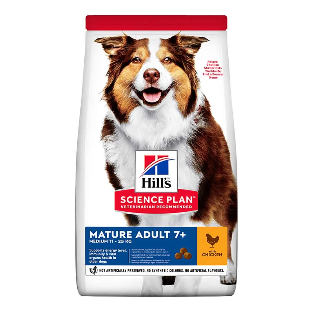 Hills Science Plan Hill's Science Plan Mature Adult Medium Dry Dog Food Chicken Flavour 2.5kg