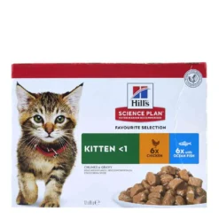 Hills Science Plan Hill's Science Plan Kitten Wet Food Multipack Chicken & Ocean Fish Flavour Pouch 85g