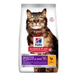 Hills Science Plan Hill's Science Plan Adult Sensitive Stomach & Dry Skin Cat Food Chicken Flavour 1.5kg