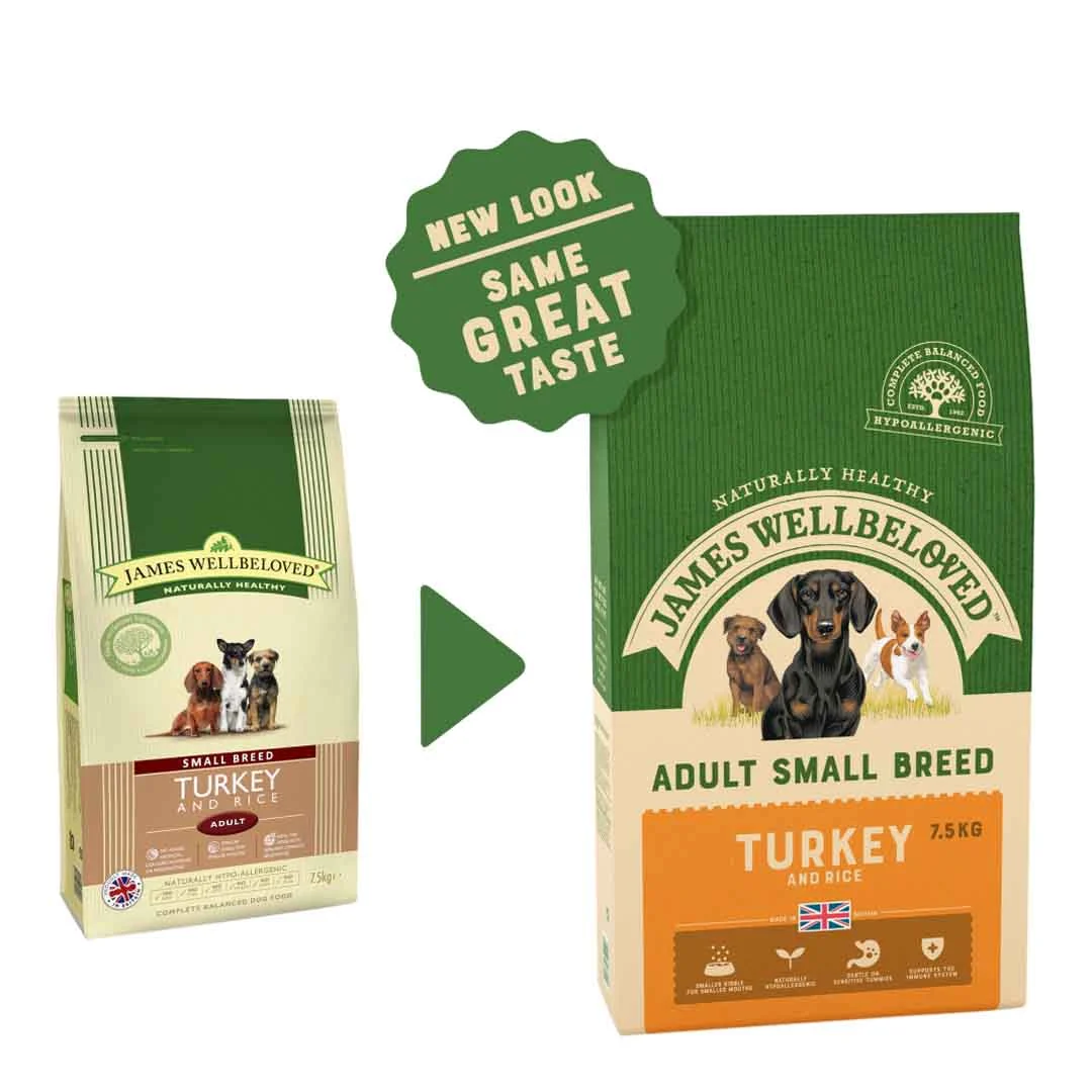 James Wellbeloved Adult Small Breed Turkey & Rice 7.5kg - Image 2