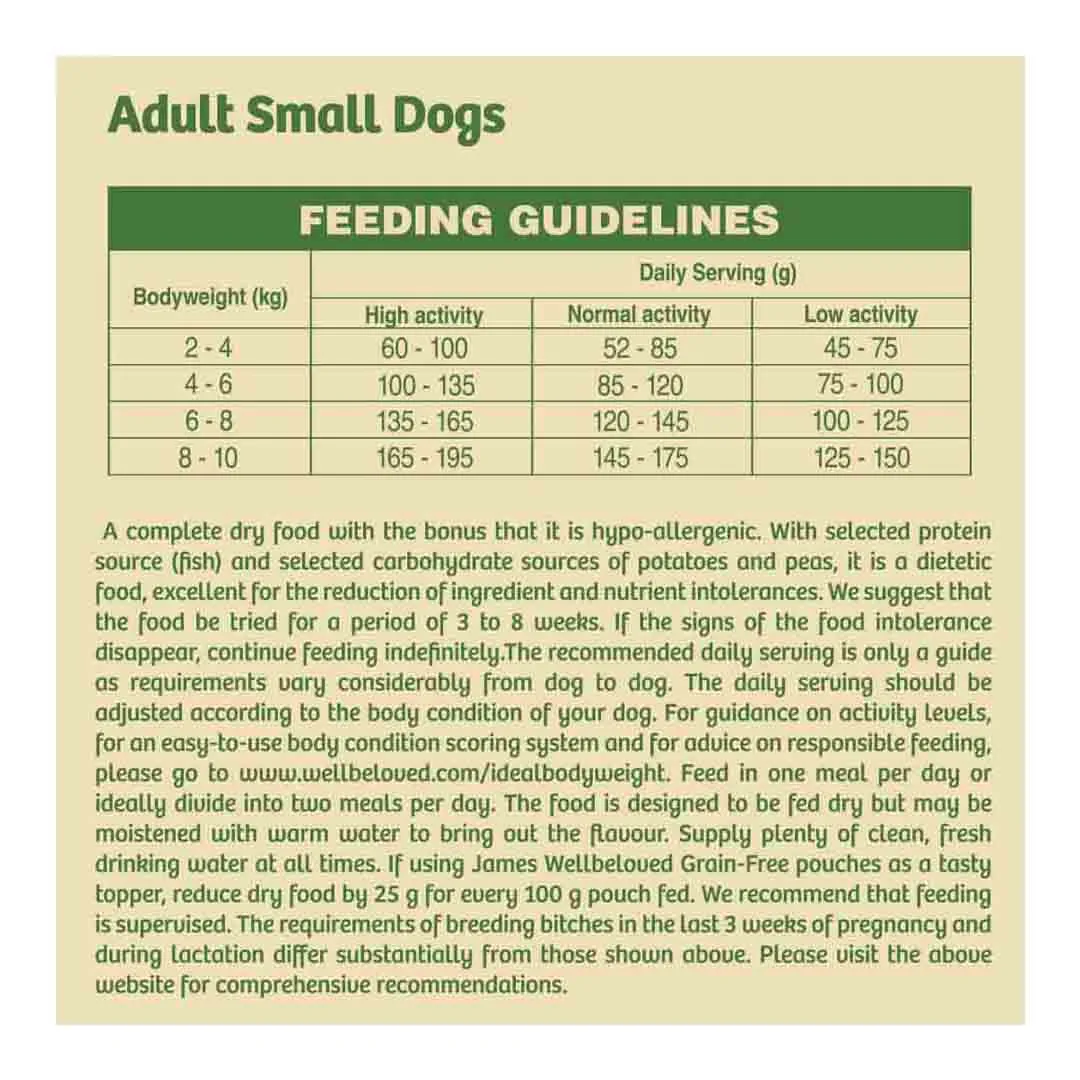 James Wellbeloved Adult Small Breed Fish & Vegetable Grain Free 1.5kg - Image 6