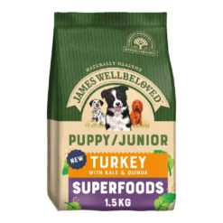 James Wellbeloved Superfoods Puppy/Junior Turkey With Kale & Quinoa 1.5kg