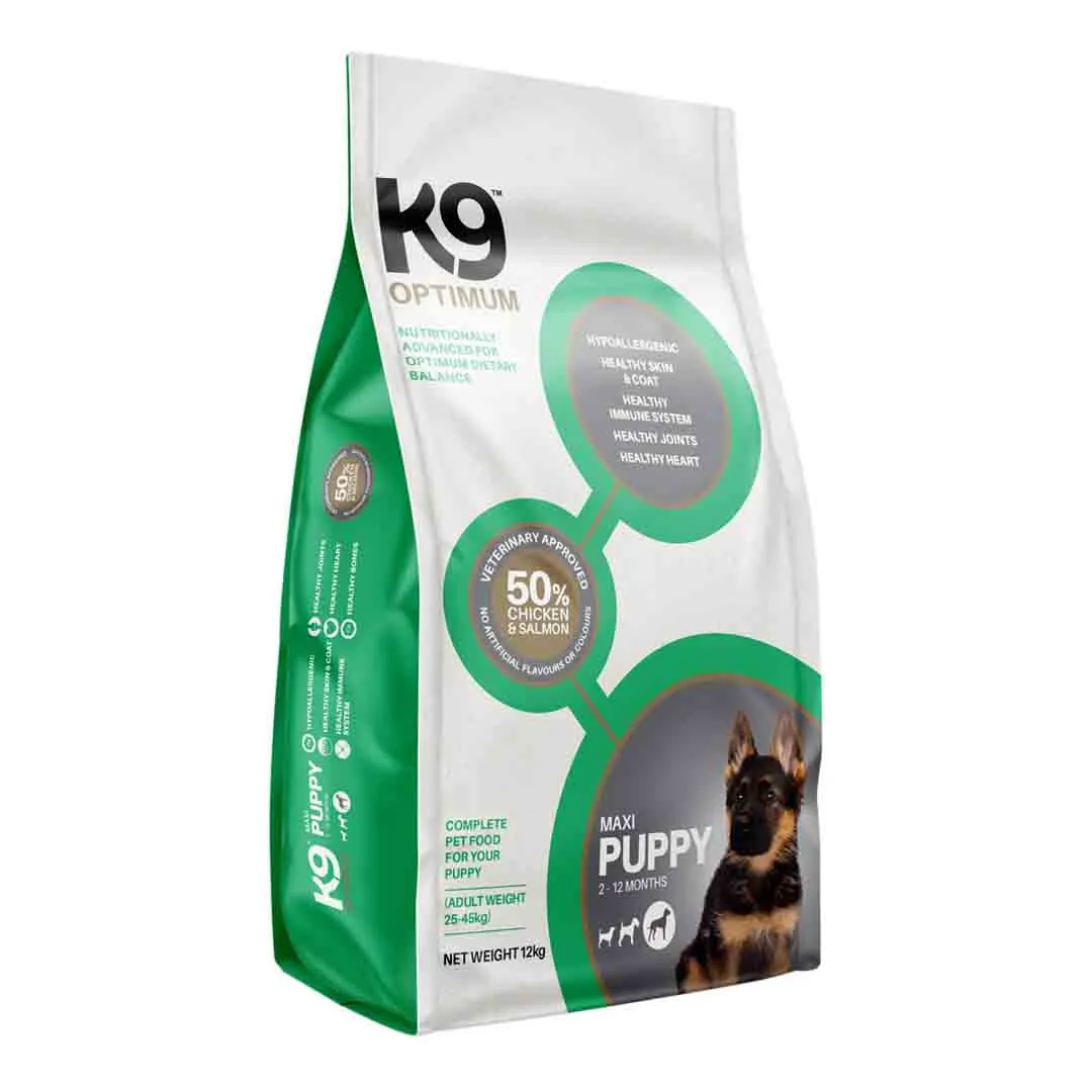 K9 Optimum K9 Puppy Maxi Dry Food Chicken 12kg - Image 2