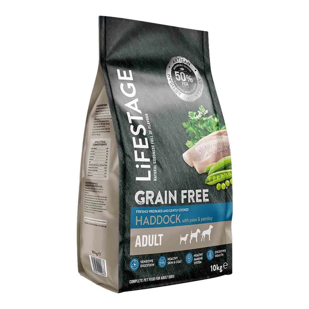 Lifestage Artisan Adult Grain Free Haddock With Peas & Parsley 10kg - Image 2