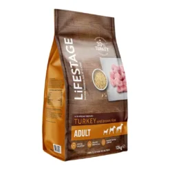 Lifestage Adult Dog Food Turkey & Brown Rice 12kg