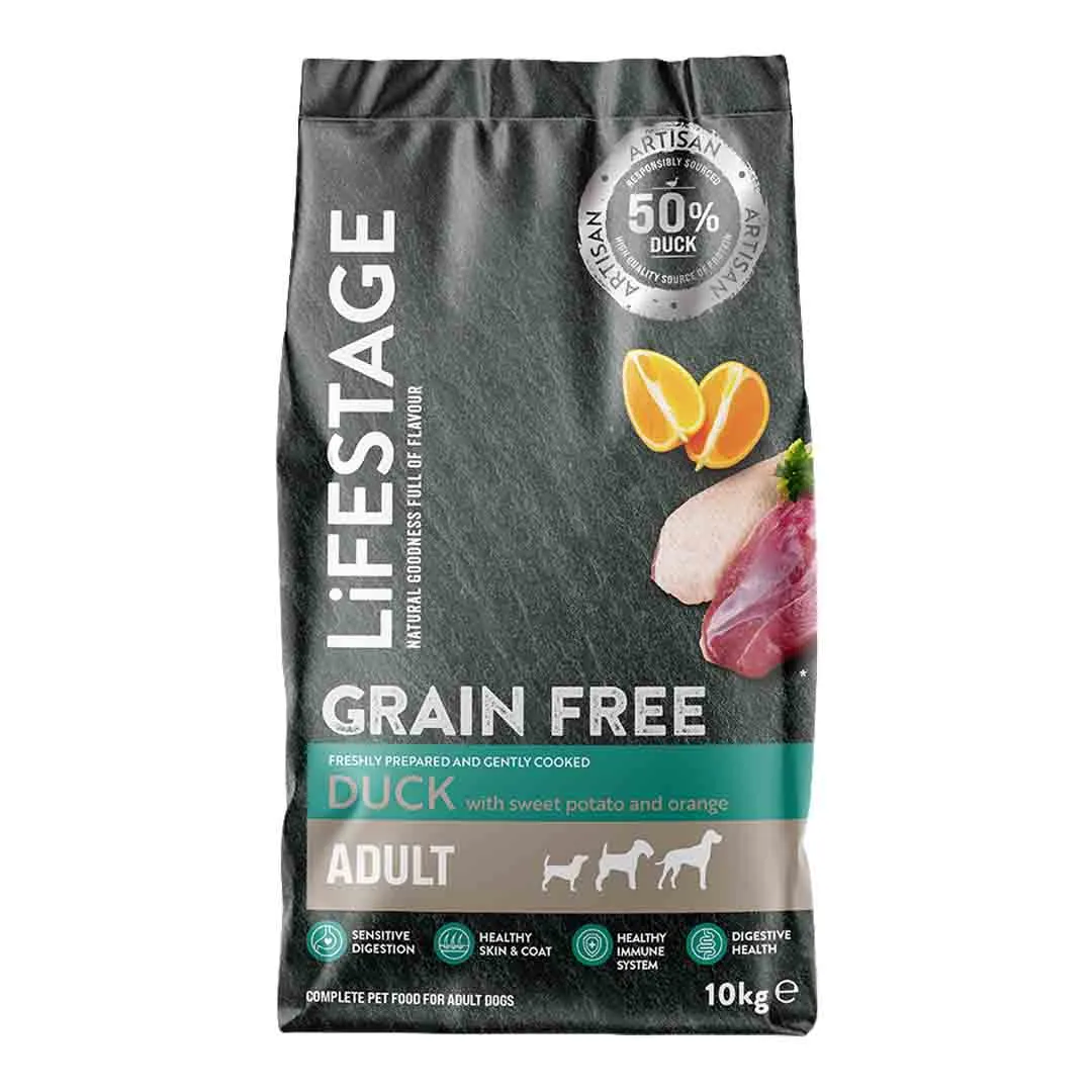 Lifestage Adult, Grain Free Duck With Sweet Potato And Orange, 10Kg