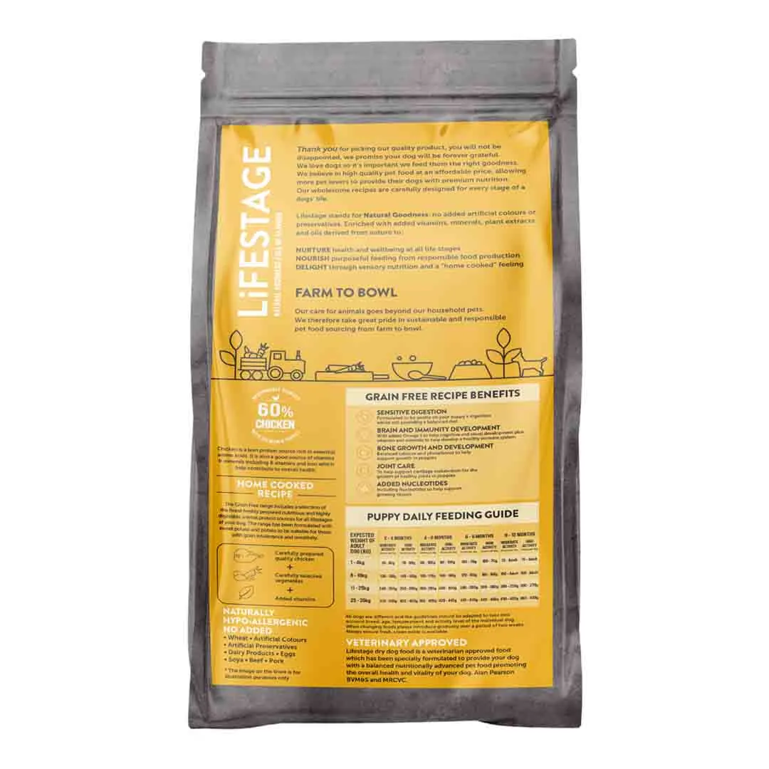 Lifestage Grain Free Chicken Turkey & Salmon Puppy 10kg - Image 2
