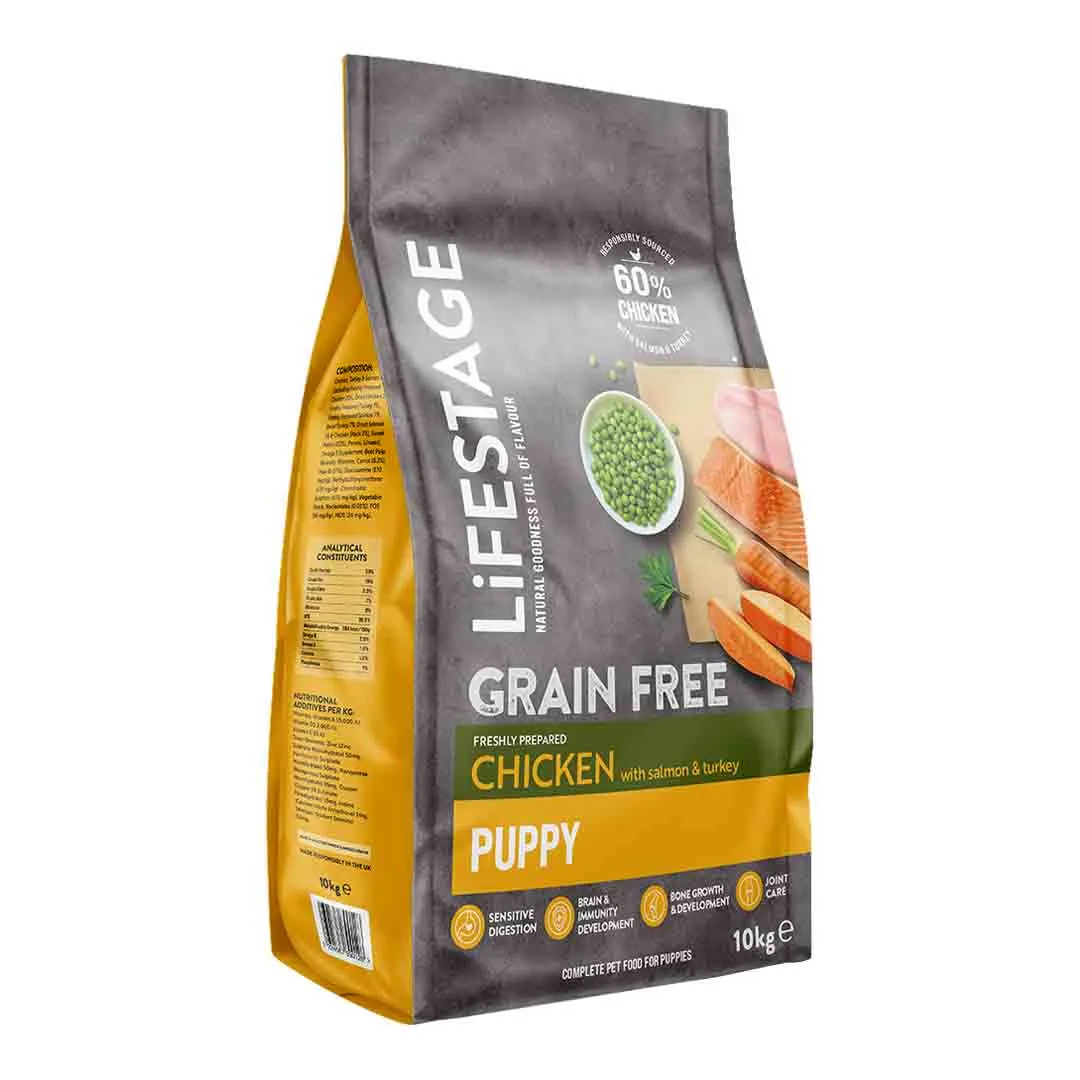 Lifestage Grain Free Chicken Turkey & Salmon Puppy 10kg