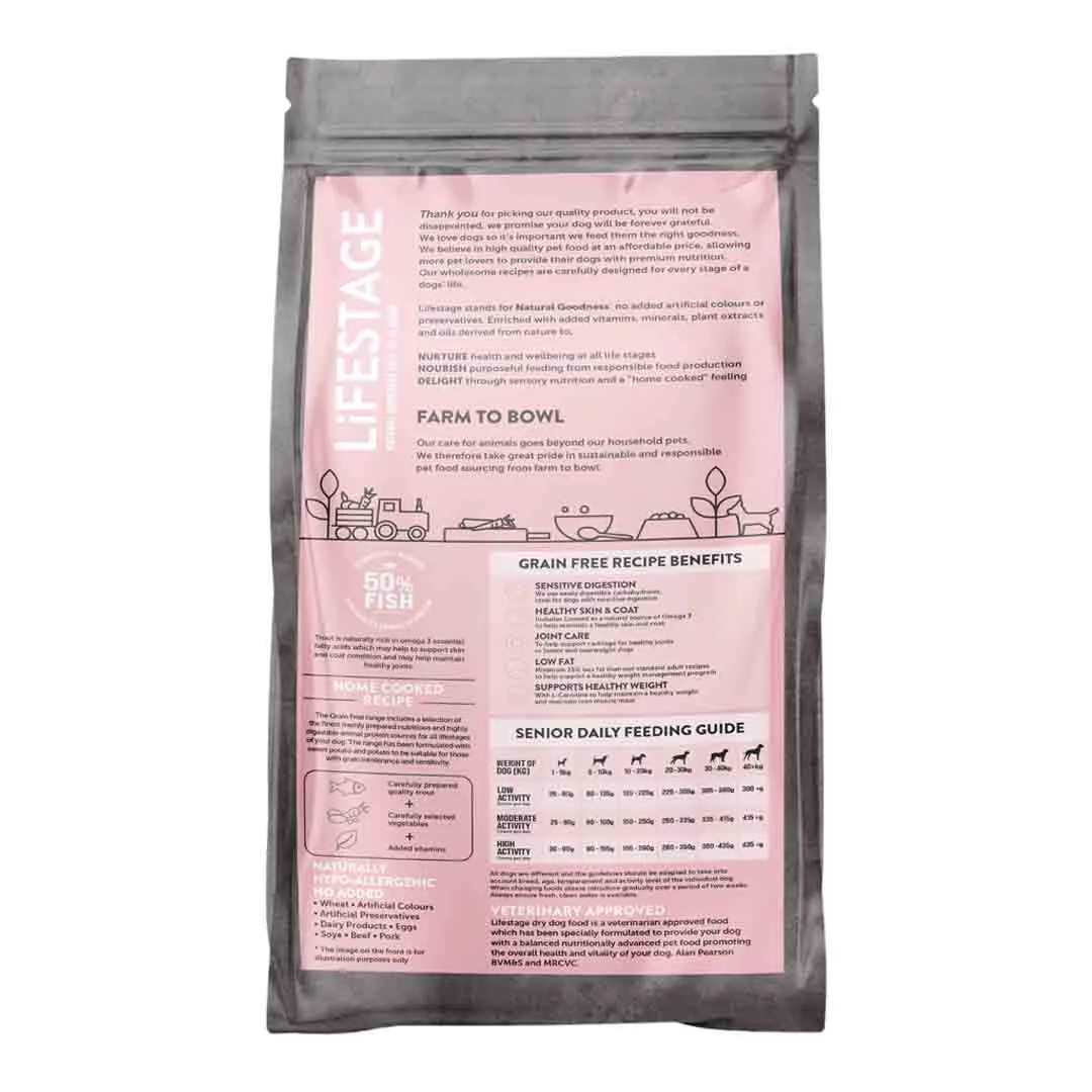 Lifestage Senior, Grain Free Trout With Salmon & Asparagus, 12kg - Image 2