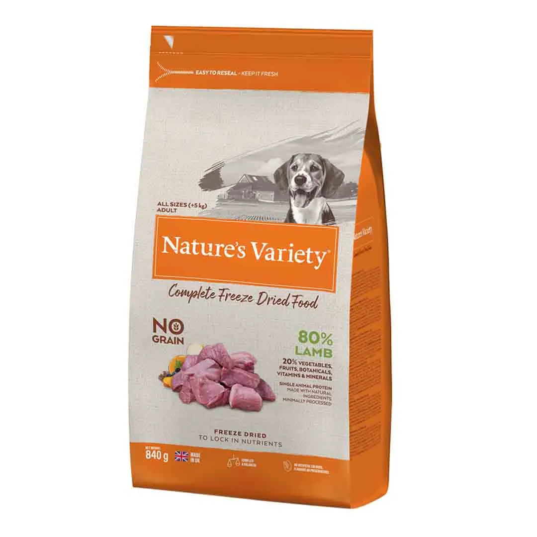 Natures Variety Nature's Variety Complete Freeze Dried Food Dog Lamb 840g
