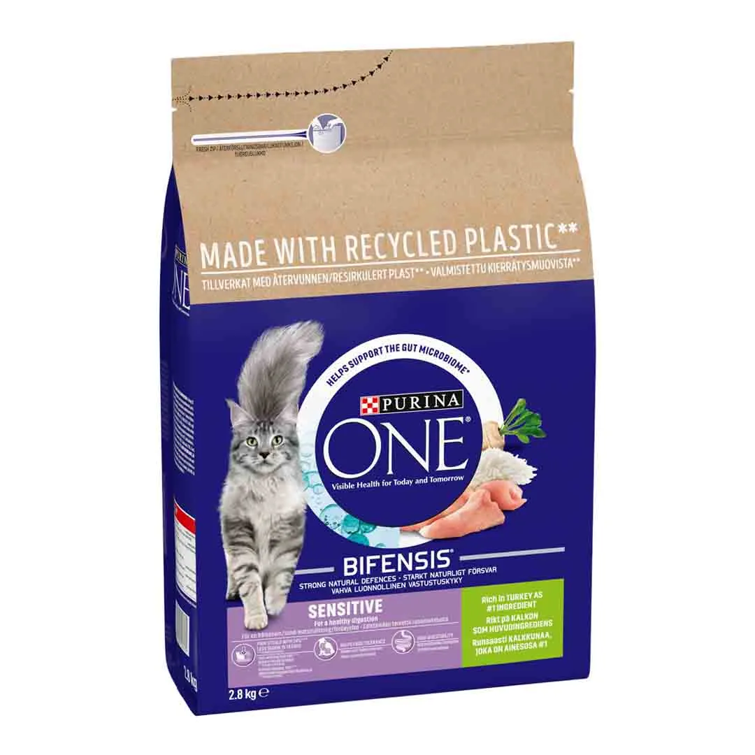 Purina ONE Adult Sensitive Rich In Turkey & Rice 2.8kg - Image 2