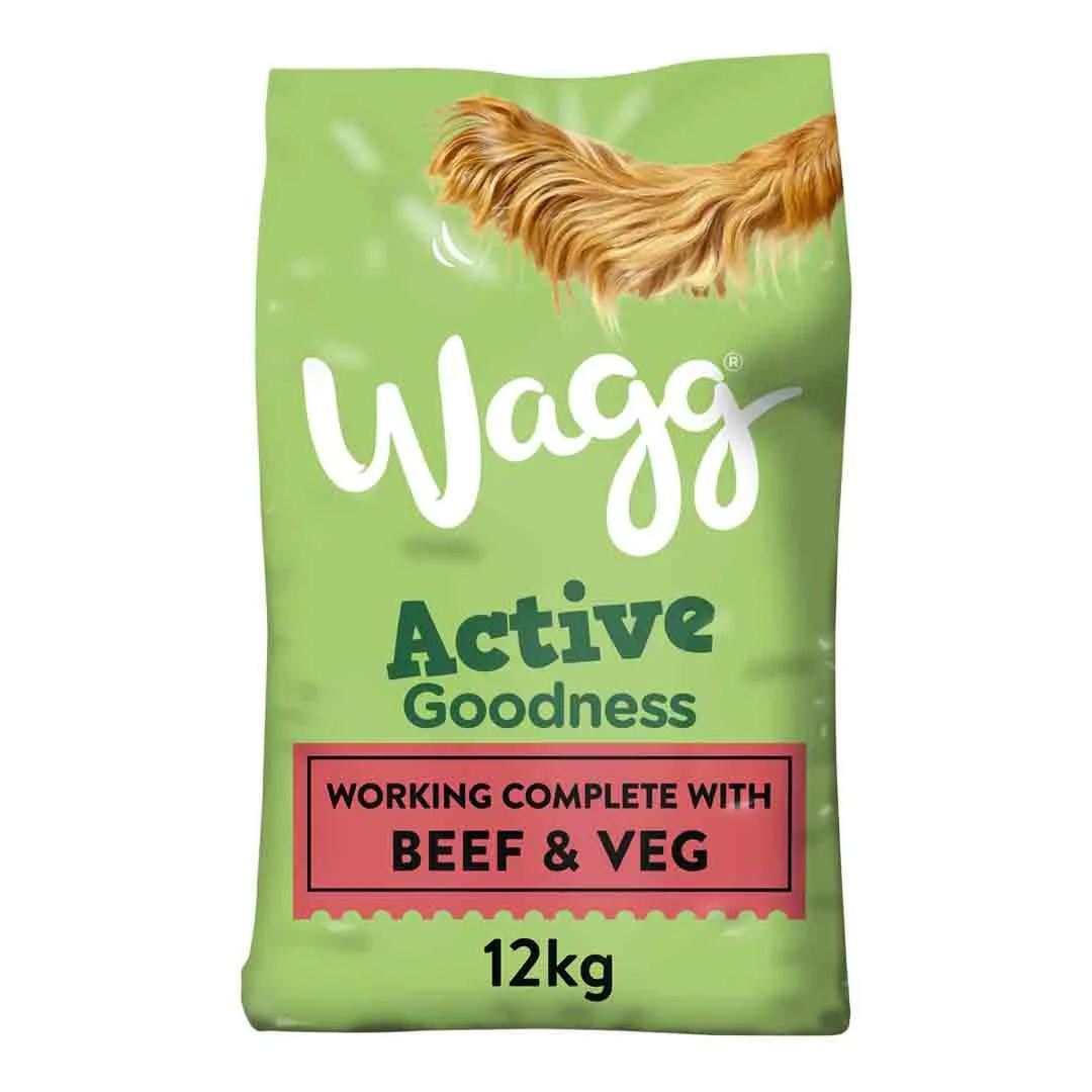 Wagg Active Goodness Complete Working Dog Food With Beef 12kg