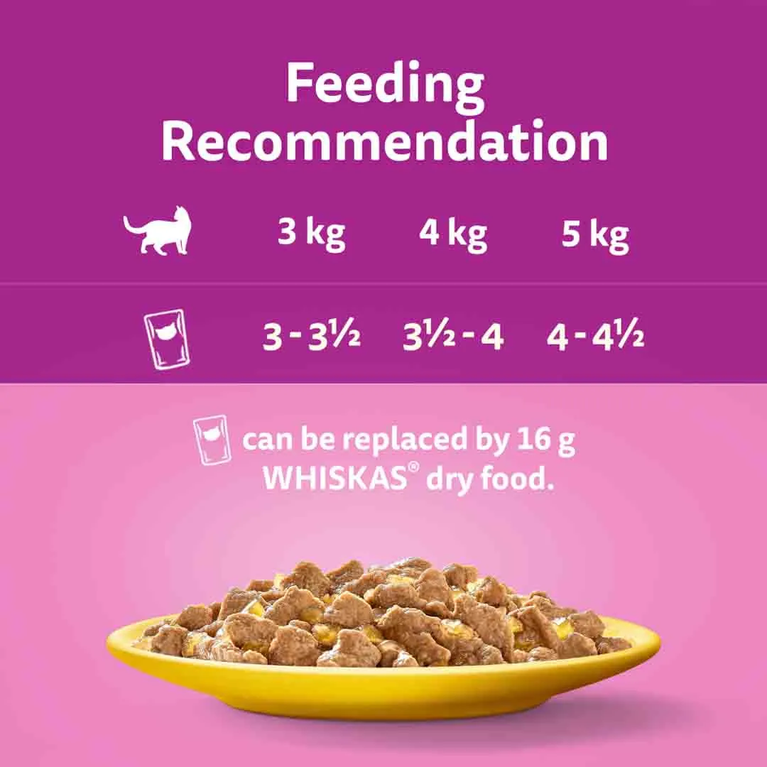 Whiskas Poultry Feasts In Jelly 1+ Adult Wet Cat Food Pouches, 40 X 85g - Image 6