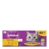 Whiskas Poultry Feasts In Jelly 1+ Adult Wet Cat Food Pouches, 40 X 85g