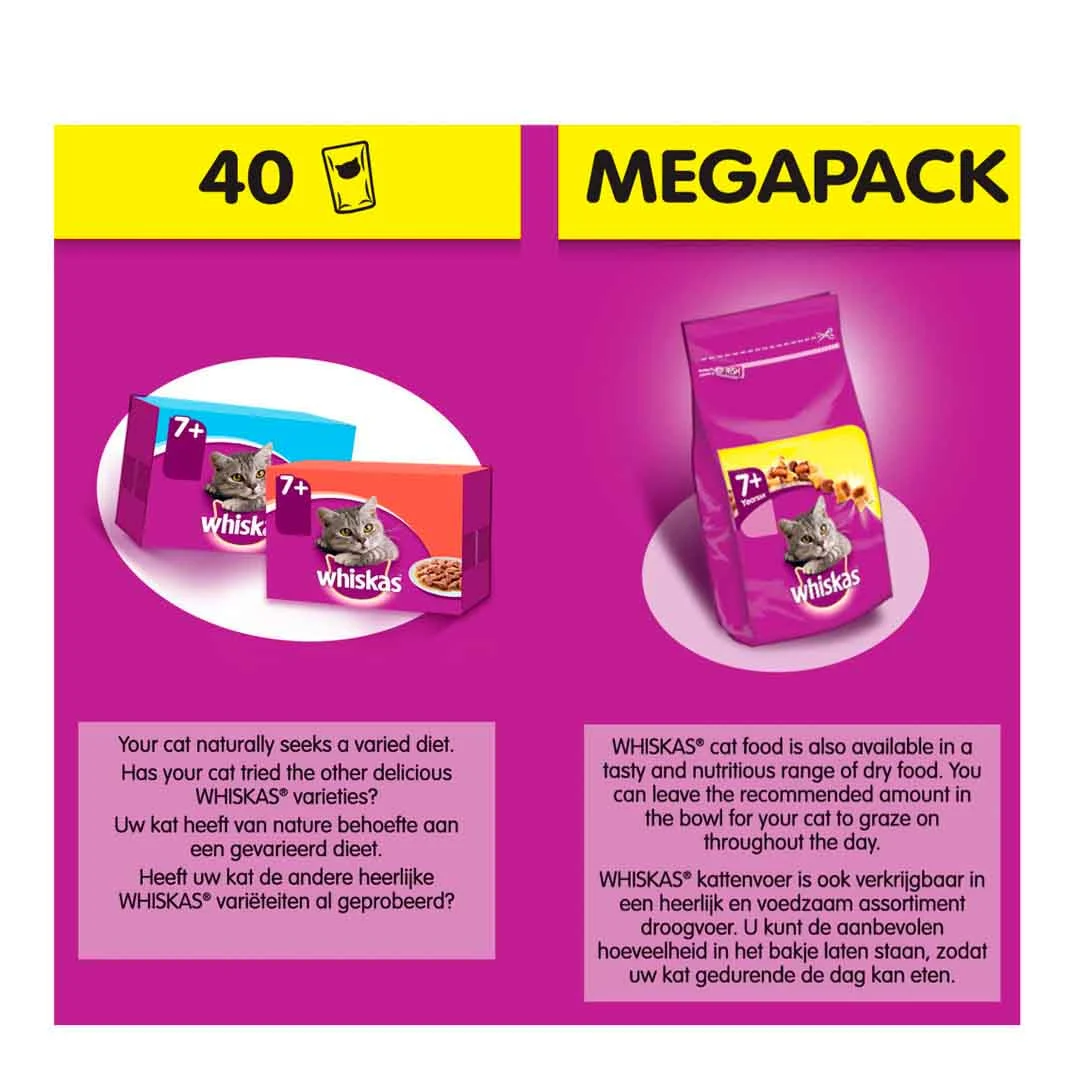 Whiskas 7+ Poultry Selection In Jelly, 40x100g - Image 2