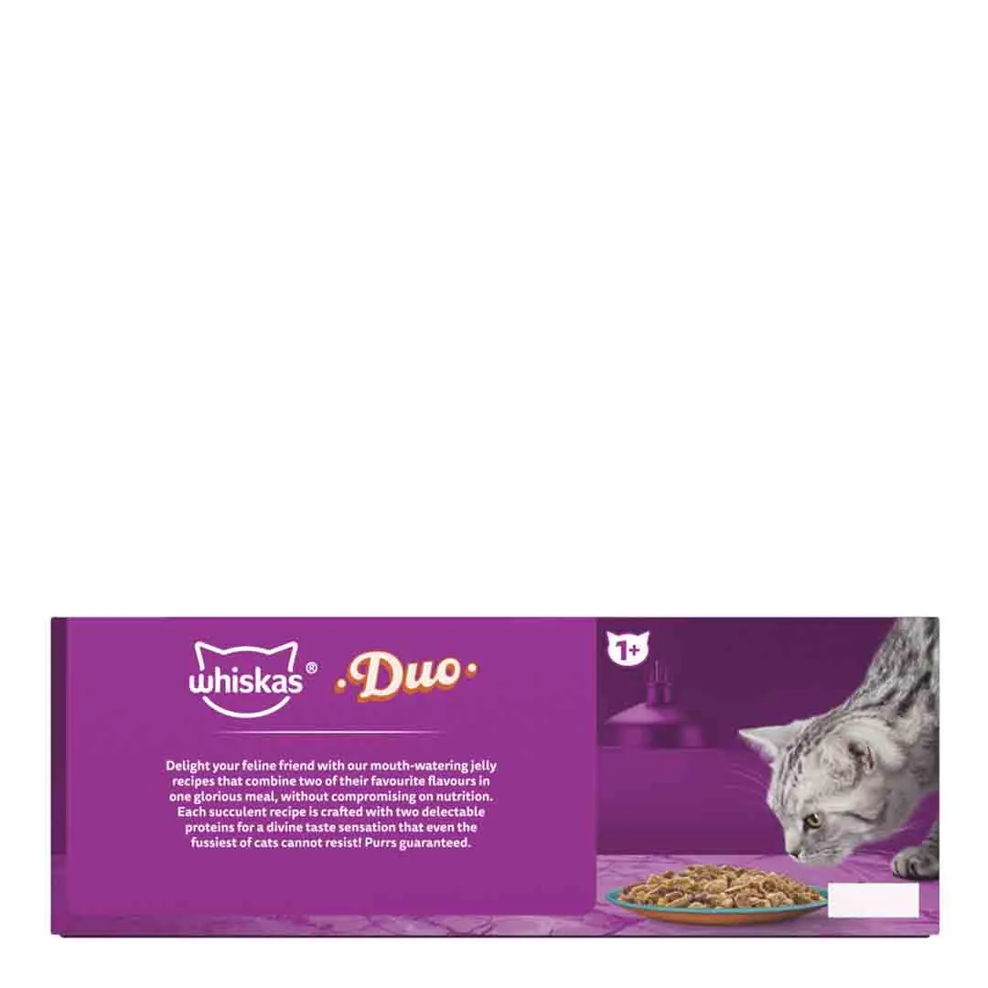 Whiskas Duo Surf & Turf In Jelly 1+ Adult Wet Cat Food Pouches, 40 X 85g - Image 2